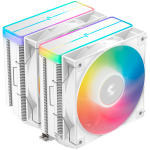 DeepCool AG620 WH ARGB V2, CPU Air Cooler, 2x120mm ARGB PWM Fan, Core Touch Technology 2.0, 6 Heatpipes, White, LGA1851/1700/1200/115x, AMD AM5/AM4, 129x136x161 mm(LxWxH), 2Y, R-AG620-WHAMMN-GJD