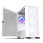 Montech кутия AIR 100 ARGB, Micro ATX Case, TG, 4x120mm ARGB Fans, White
