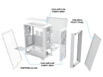 Montech кутия AIR 1000 LITE, Mid-tower Case, TG, 3x120mm Fans, White