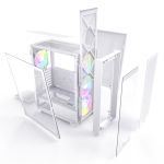 Montech кутия AIR 1000 PREMIUM, Mid-tower Case, TG, 2 Front Panels, 4x120mm ARGB Fans, White