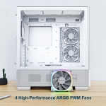Montech кутия SKY TWO, Mid-tower Case, TG, 4x120mm ARGB Fans, White