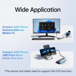 Orico докинг станция Docking Station Type-C - PW11-6P-GY-EP - HDMI x 1, USB-C x 1, USB3.0 x 3, USB-C PD100W x 1