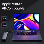 Orico докинг станция Docking Station Type-C - PW11-9P-GY-EP - HDMI x 1, VGA x 1, USB3.0 x 3, USB-C PD100W x 1, LAN x 1 (1Gbps), SD/TF