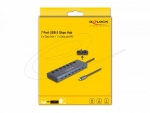 Delock USB Хъб, 7 x USB Type-C, 5 Gbps, 6 x Data USB-C, 1 x PD 20W