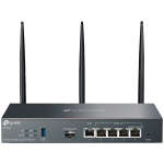 TP-Link ER706W Omada AX3000 Wi-Fi 6 Gigabit VPN Router, 1× Gigabit SFP WAN/LAN Port, 1× Gigabit RJ45 WAN Port, 4× Gigabit WAN/LAN RJ45 Ports, 1× USB 3.0, 574Mbps at 2.4 GHz + 2402 Mbps at 5 GHz (HE160), Integration with Omada SDN, SSL VPN, OpenVP