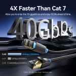 Vention Кабел LAN SFTP Cat.8 Patch Cable - 3.0M Black 40Gbps - IKABI