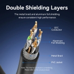 Vention Кабел LAN SFTP Cat.8 Patch Cable - 5.0M Black 40Gbps - IKABJ