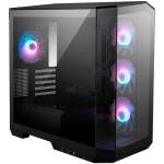 MSI MAG PANO M100R PZ, Micro - ATX Tower, M-ATX(Back-connect supported) / ITX, 1x USB 3.2 Gen 1 Type-A, 1xUSB 3.2 Gen2x2 Type- C, 1x Audio/1x Mic, LED Switch Loop Button, Power Button, 4x 120mm ARGB Fans, 270-degree panoramic tempered glass