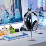 ATK безжични геймърски слушалки Wireless Gaming Headphones - M1 Mercury White - Bluetooth 5.3, 2.4G, ENC, Virtual 7.1 Surround