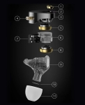 KZ професионални слушалки Hi-Fi In-Ear-Monitors - Castor Pro Silver Mic - Harman Edition