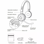 Слушалки Jabra Headset Evolve 65 TE / 6699-839-409 - черни