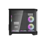 Aigo кутия Case mATX - FT418 Black - 6 x 120 mm A-RGB fans included