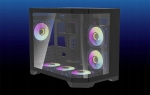 Aigo кутия Case mATX - FT418 Black - 6 x 120 mm A-RGB fans included