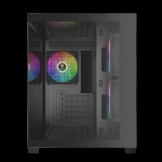 Gamdias кутия Case mATX - AURA GC10M v2 - 3 x 120 mm A-RGB, USB-C, Tempered Glass
