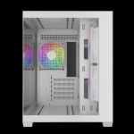 Gamdias кутия Case mATX - AURA GC10M v2 White - 3 x 120 mm A-RGB, USB-C, Tempered Glass