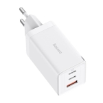 Зарядно устройство Baseus GaN5 Pro fast charger 2xUSB-C+USB 65W CCGP120202 - бяло
