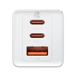Зарядно устройство Baseus GaN5 Pro fast charger 2xUSB-C+USB 65W CCGP120202 - бяло