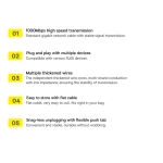 Мрежов кабел Baseus WKJS000101 high Speed Cat6 32AWG Gigabit network cable (flat cable) 2м - черен