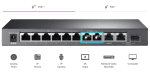 10-портов гигабитен настолен комутатор TP-Link TL-SG1210PP с 6-порта PoE+ и 2-порта PoE++