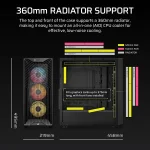 Кутия Corsair 3200D RS ARGB Mid-Tower, ATX, Black, 3 fans included