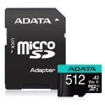 Карта памет 512GB microSDXC, A-Data Premier Pro V30S, Class 10, скорост на четене до 100MB/s, скорост на запис до 85MB/s