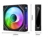 Prism 4 MAX 120mm ARGB case Fan,Infinity Mirror RGB Light Effect 5V 3PIN
