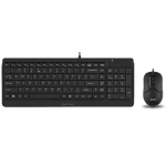 Комплект клавиатура и мишка A4Tech Fstyler F1512, 1200dpi, мултимедийни бутони, USB, черни