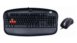 Комплект клавиатура и мишка A4Tech KX-2810BK, оптична (2000 dpi), макро бутони, USB, PS2