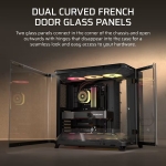 Кутия CORSAIR AIR 5400 RS-R ARGB Tempered Glass, E-ATX, Mid-Tower, Black, 3 fans included