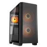 Кутия COUGAR AIRFACE FLO RGB PC Case, Mid Tower, E-ATX, 3 fans included, Black