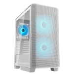 Кутия COUGAR AIRFACE FLO RGB PC Case, Mid Tower, E-ATX, 3 fans included, White