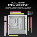 Кутия Corsair FRAME 4000D Mid-Tower, White, E-ATX