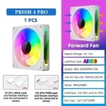 Вентилатор Prism 4 PRO 120mm ARGB case Fan,Infinity Mirror RGB Light Effect 5V 3PIN - Reverse