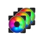 Вентилатор 140mm Fractal Design Prisma AL-14 PWM RGB (3-pack), 4-pin, 1700rpm, 3 броя