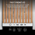 Кутия Corsair FRAME 4000D RS Wood Mid-Tower, E-ATX, White/Oak, 4 fans included