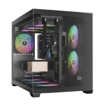 Кутия Gamdias AURA GC10M - 3 x 120 mm A-RGB, mATX