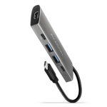 AXAGON HMC-5G21 2x USB-A + 2x USB-C + HDMI 4K/30Hz, USB-C 3.2 Gen 2 10Gbps hub, PD 60W, 13cm USB-C cable