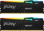 Памет Kingston 64GB 6400MT/s DDR5 CL32 DIMM (Kit of 2) FURY Beast RGB EXPO