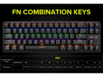 Клавиатура Delux KM32 - Mechanical, Compact 68 keys, LED Backlight, Bluetooth + USB Type-C