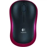 Мишка Logitech M185 RED (910-002237), оптична (1000 dpi), USB, безжична, червена