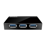 USB hub D-Link DUB-1340/E, with power adapter, USB 3.0, Black
