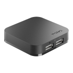 USB hub D-Link DUB-H4/E with power adapter, 4-ports, USB 2.0, Black