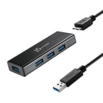 USB hub J5create JUH340, 4-ports, USB 3.0, Black