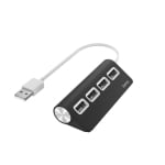 USB hub HAMA, USB 2.0, 4 ports, 480Mbit/s, Black