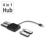 USB hub HAMA, 4 ports, USB 2.0, 480 Mbit/s, Black