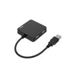 USB hub HAMA, 4 ports, USB 2.0, 480 Mbit/s, Black