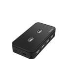 USB hub HAMA, USB 2.0, 7-ports, with power adapter, 480 Mbit/s, Black