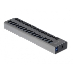 USB hub Delock, 16 Ports + Switch, High Speed, Backlight, Gray