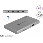USB hub Delock Thunderbolt, 4 ports, 3 x Thunderbol 4, 1x USB-A, Gray