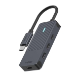 USB hub RAPOO UCH-4002, 4-ports, 4 x USB-C, Black
